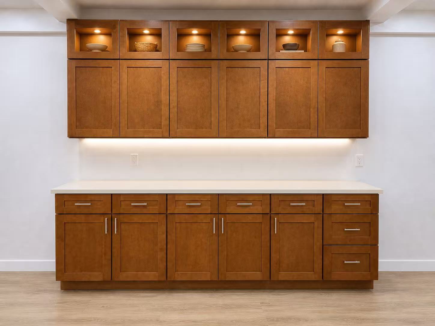 Wood cabinet detail